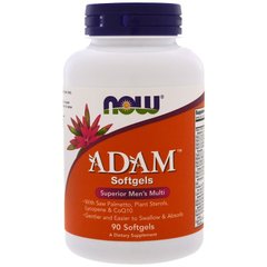 Мультивитамины для мужчин, Adam, Superior Men's Multi, Now Foods, 90 гелевых капсул - фото
