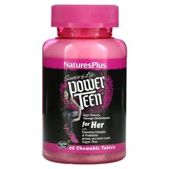 Витамины для девочек, Power Teen For Her, Nature's Plus, Source of Life, ягодный вкус, 60 таблеток - фото