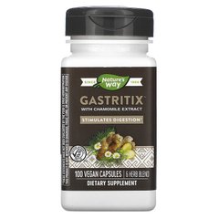 Поддержка пищеварения + ромашка, Gastritix, Nature's Way, 474 мг, 100 капсул - фото