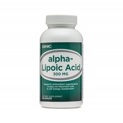 Альфа-липоевая кислота, 300 мг, Gnc, 60 капсул - фото