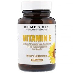 Витамин Е, Vitamin E, Dr. Mercola, 30 капсул - фото
