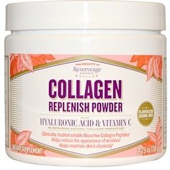 Колаген з гіалуроновою кислотою і вітаміном C, Collagen Replenish, ReserveAge Nutrition, 78 г - фото