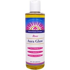 Масло для тіла і масажу, Aura Glow, Heritage Products, троянда, 240 мл - фото