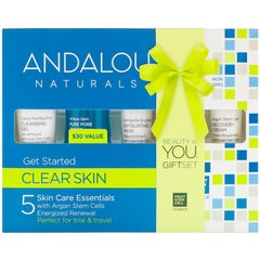 Набір по догляду за обличчям (Skin Care Essentials), Andalou Naturals, 5 шт - фото