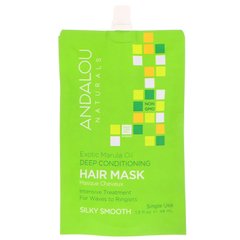 Маска для волосся з маслом марули, Hair Mask, Andalou Naturals, з кондиціонером, 44 мл - фото