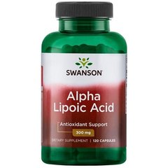 Альфа-липоевая кислота, Ultra Alpha Lipoic Acid, Swanson, 300 мг, 120 капсул - фото