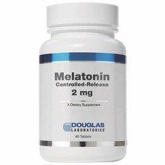 Мелатонин, Controlled-Release Melatonin, Douglas Laboratories, 2 мг, 60 таблеток - фото