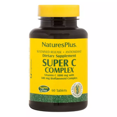 Супер комплекс вітаміну С з біофлавоноїдами, Nature's Plus, 1000 мг / 500 мг, 60 таблеток - фото