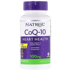 Коензим CoQ10 (Убіхінол), Natrol, 100 мг, 30 таблеток - фото