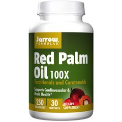Красное пальмовое масло, Red Palm Oil, Jarrow Formulas, 250 мг, 30 капсул - фото