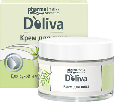 Крем для сухой и чувствительной кожи лица, Doliva, 50 мл - фото