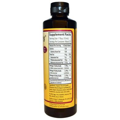 Лляна олія, Flax Oil, Ultra Omega, Healthy Origins, органік, 473 мл - фото