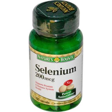 Селен (Selenium), Nature's Bounty, 200 мкг, 100 таблеток - фото