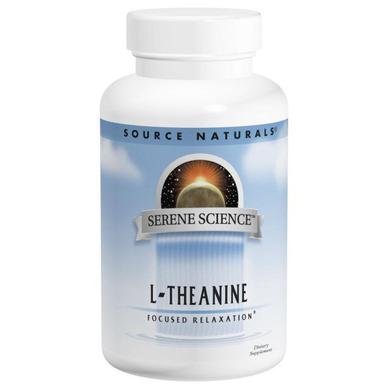 L-Теанин, L-Theanine, Source Naturals, 200 мг, 60 капсул - фото