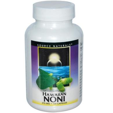 Ноні Гавайський, Hawaiian Noni, Source Naturals, 375 мг, 120 капсул - фото