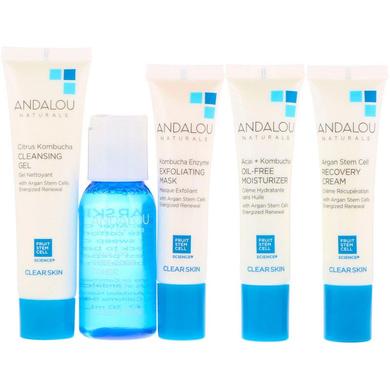 Набір по догляду за обличчям (Skin Care Essentials), Andalou Naturals, 5 шт - фото