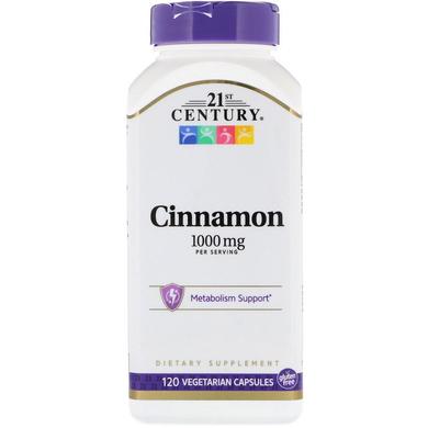 Кориця, Cinnamon, 21st Century, 500 мг, 120 капсул - фото