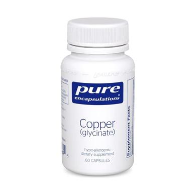 Мідь (глицинат), Copper (glycinate), Pure Encapsulations, 60 капсул - фото
