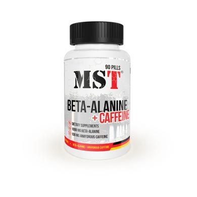 Бета Аланин и Кофеин, Beta Alanine + Coffeine, MST Nutrition, 90 таблеток - фото