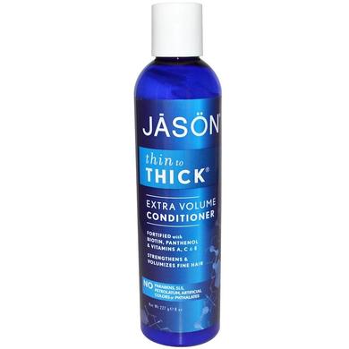 Кондиціонер для об'єму волосся, Volume Conditioner, Jason Natural, для тонких волосся, 227 г - фото