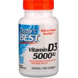 Витамин Д3, Vitamin D3, Doctor's Best, 5000 МЕ, 360 капсул, фото
