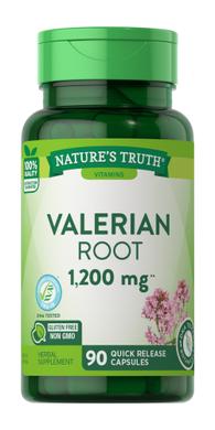 Корень валерианы, Valerian Root, Nature's Truth 1200 мг, 90 капсул - фото