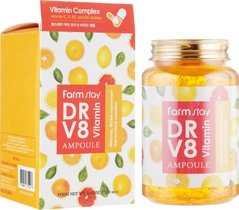 Ампульная сироватка з вітамінами, DR-V8 Vitamin Ampoule, FarmStay, 250 мл - фото