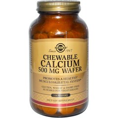 Жувальний кальцій, Chewable Calcium, Solgar, 500 мг, 120 таблеток - фото