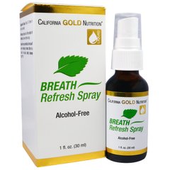 Освіжувач дихання, Breath Refresh Spray, California Gold Nutrition, 30 мл - фото