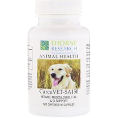 Куркумин для собак, CurcuVET-SA150, Thorne Research, Animal Health, 90 капсул - фото