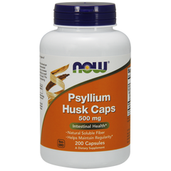 Подорожник (Psyllium Husk), Now Foods, 500 мг, 200 капсул - фото