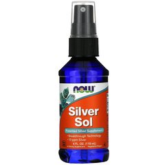 Гидрозоль срібла спрей, колоїдне срібло, Silver Sol, Now Foods, 118 мл - фото