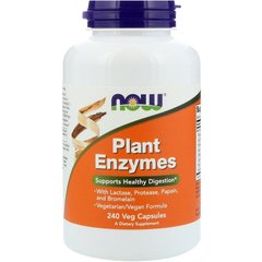Энзимы (Plant Enzymes), Now Foods, ферменты, 240 кап - фото