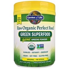 Заменитель питания, зеленая суперпища, Green Superfood, Garden of Life, Perfect Food, 419 г - фото