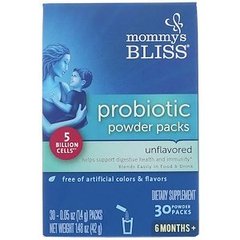 Пробіотики в порошку для дітей 6 + місяців, Probiotic Powder Packs, Mommy's Bliss, 30 пакетиків порошку по 1,4 г - фото