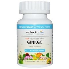 Гінкго білоба, Ginkgo, Eclectic Institute, 450 мг, 90 капсул - фото