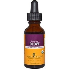 Гвоздика, екстракт, Clove, Herb Pharm, органік, 30 мл - фото