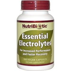Электролиты, Essential Electrolytes, NutriBiotic, 100 капсул - фото