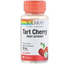 Экстракт вишни, Tart Cherry, Solaray, 425 мг, 90 капсул - фото