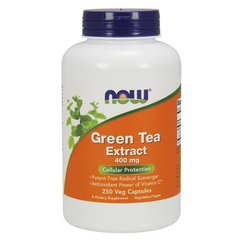 Экстракт зеленого чая (Green Tea), Now Foods, 400 мг, 250 капсул - фото