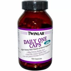 Мультивітаміни з залізом, Daily One Caps, Twinlab, 180 капсул - фото