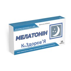 Мелатонін, 200 мг, Краса і здоров'я, 30 таблеток - фото