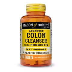 Очищение и Детокс с Пробиотиком, Advanced Colon Cleanser With Probiotic, Mason Natural, 90 таблеток - фото