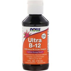 Витамин В12, Ultra B-12, Now Foods, 118 мл - фото