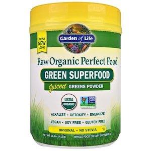 Замінник харчування, зелена суперпища, Green Superfood, Garden of Life, Perfect Food, 419 г - фото