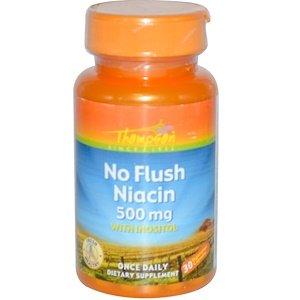 Вітамін В3, Niacin, Thompson, ніацин, 500 мг, 30 капсул - фото