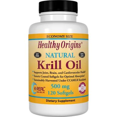 Масло криля, Krill Oil, Healthy Origins, ваниль, 500 мг, 120 капсул - фото