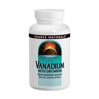 Хром і ванадій, Vanadium with Chromium, Source Naturals, 90 таблеток - фото
