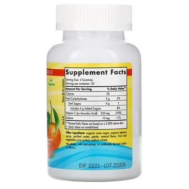 Витамин С жевательный, Vitamin C Gummies, Nordic Naturals, мандарин, 250 мг, 60 конфет - фото