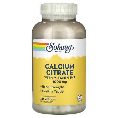 Цитрат кальция, Calcium Citrate, Solaray, 1000 мг, 240 капсул - фото